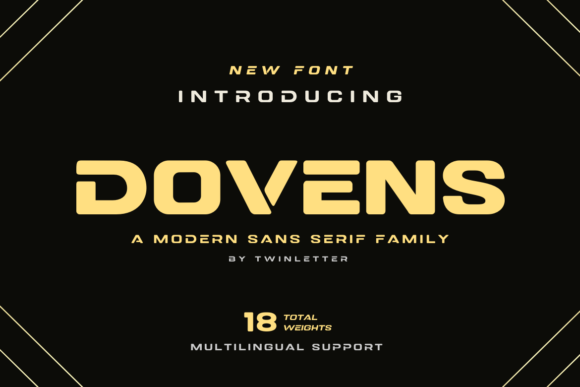 Dovens: A Bold, Vintage Display Font That Anchors Real Branding