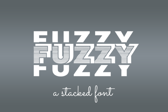 Fuzzy Display Font for Handmade Labels & Printables