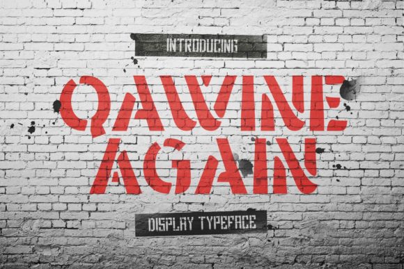 Qawine Again: A Bold Display Font for Digital Brand Impact