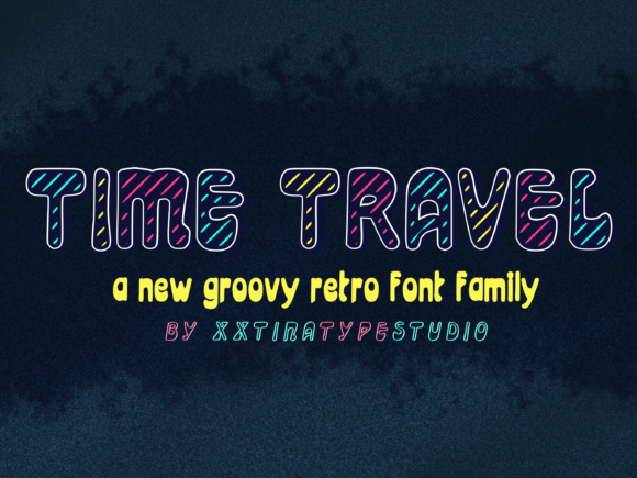Time Travel: A Groovy Retro Display Font for Real Branding Projects