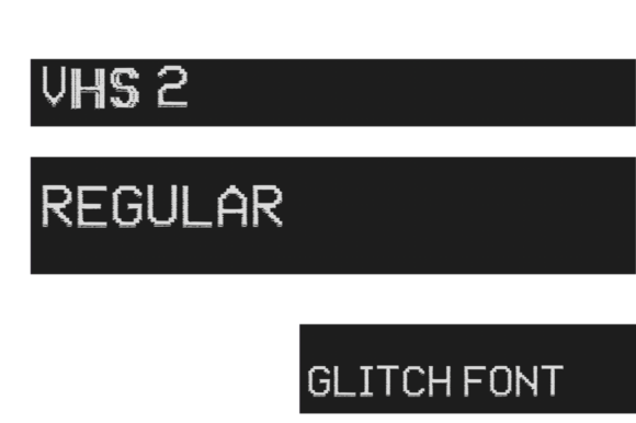 VHS 2: A Glitched Display Font That Cuts Through the Feed
