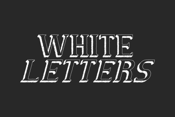 White Letters: A Display Font That Adds Vintage Charm to Your Brand